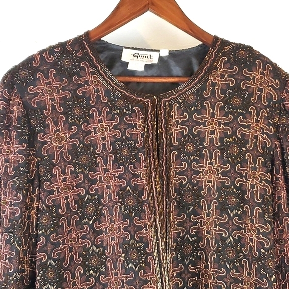 Vintage Gunit Silk Beaded Evening Jacket - Picture 2 of 7